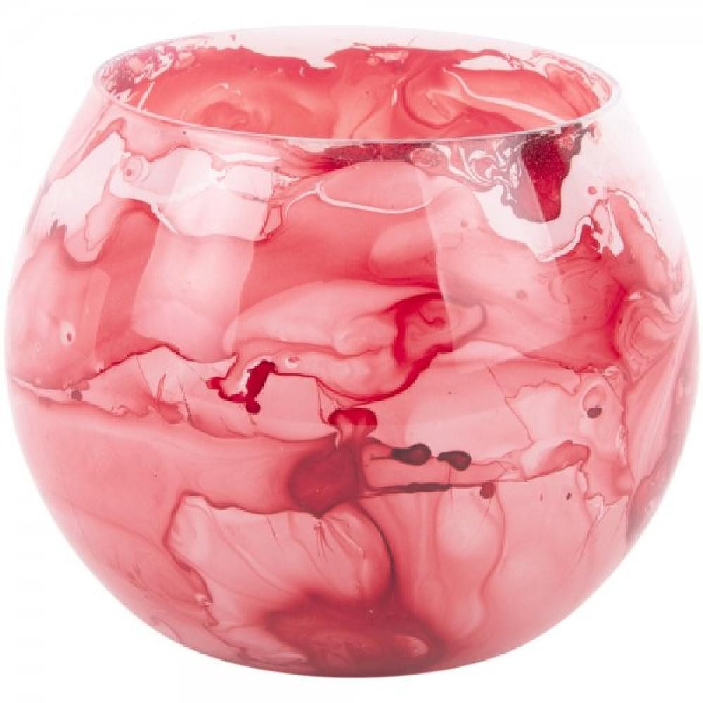 Present Time Kerzenhalter Teelichthalter Blended Glass Ochre Red (8x7cm)