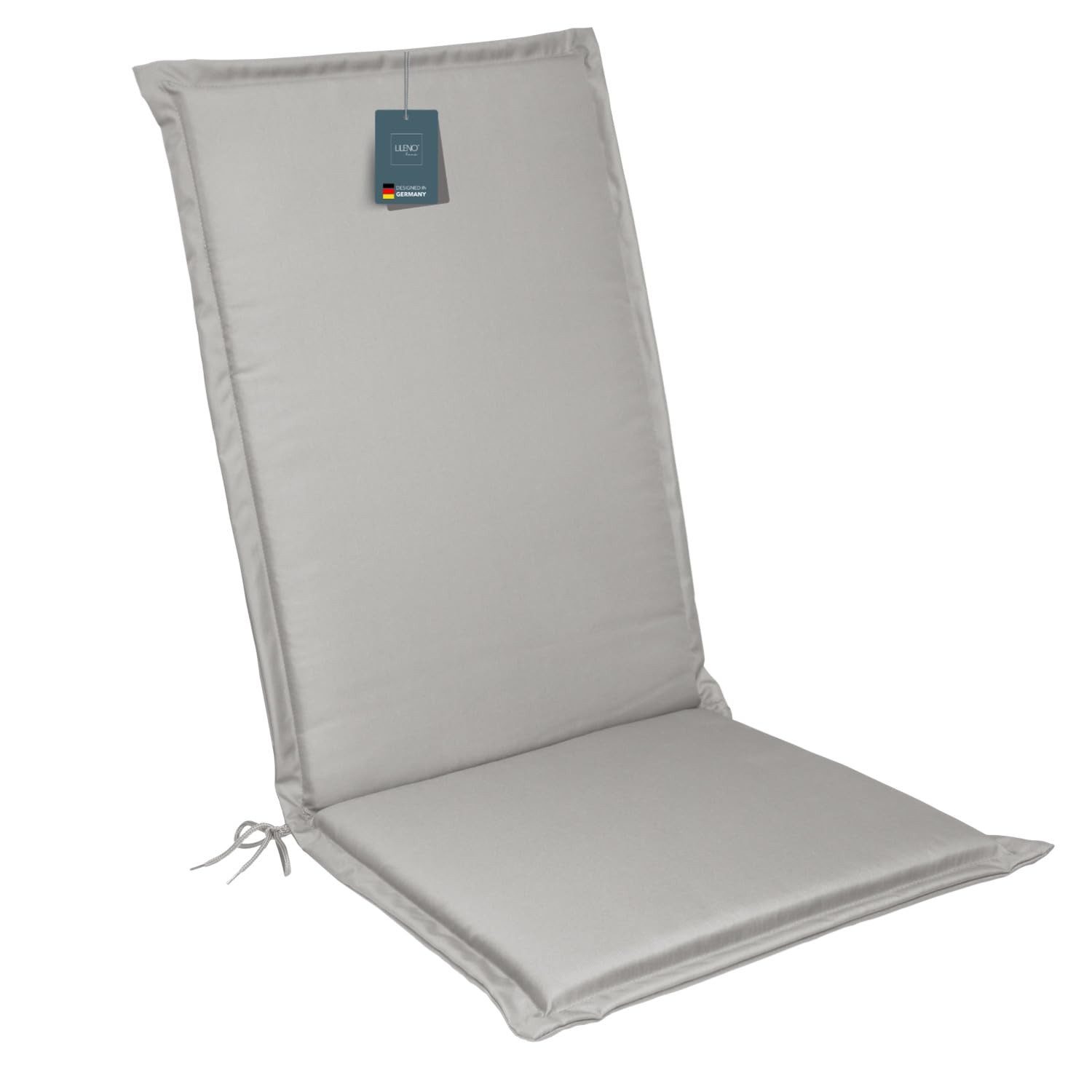 LILENO HOME Hochlehnerauflage Gartenstuhl Auflage, bequeme Sitzauflage für Gartenmöbel, Stuhlkissen, (1er Set), Polsterauflage Grau, Stuhlauflagen, Auflagen Hochlehner