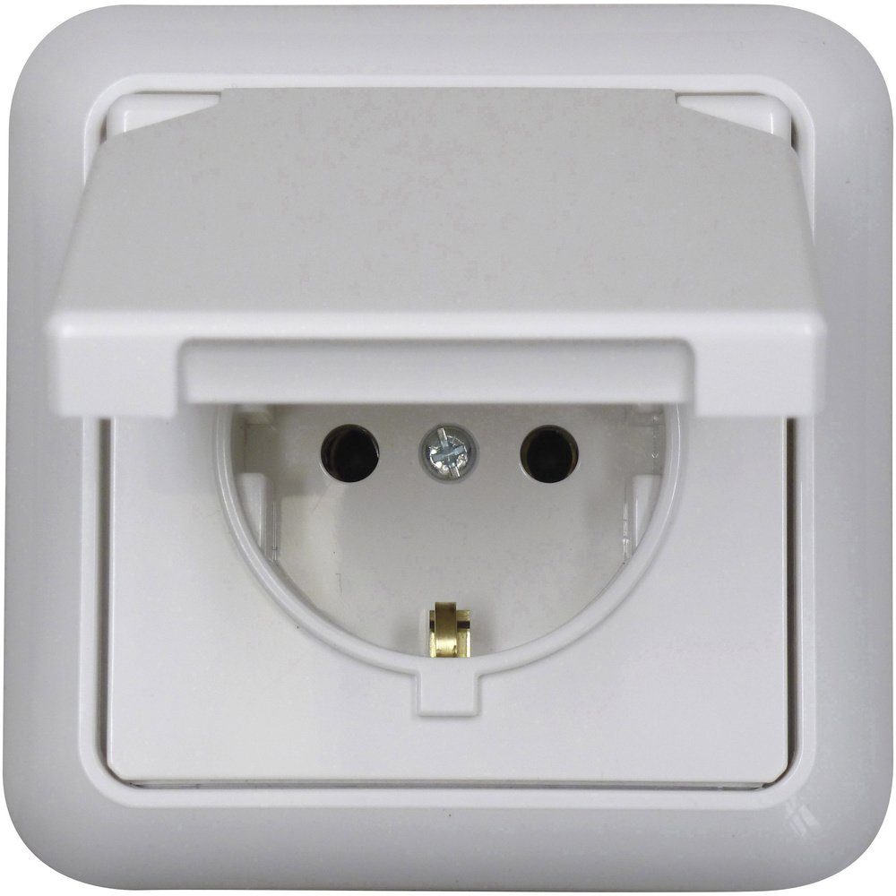 N & L Steckdose N & L 101803 Unterputz-Steckdose IP44 Ultra-Weiß
