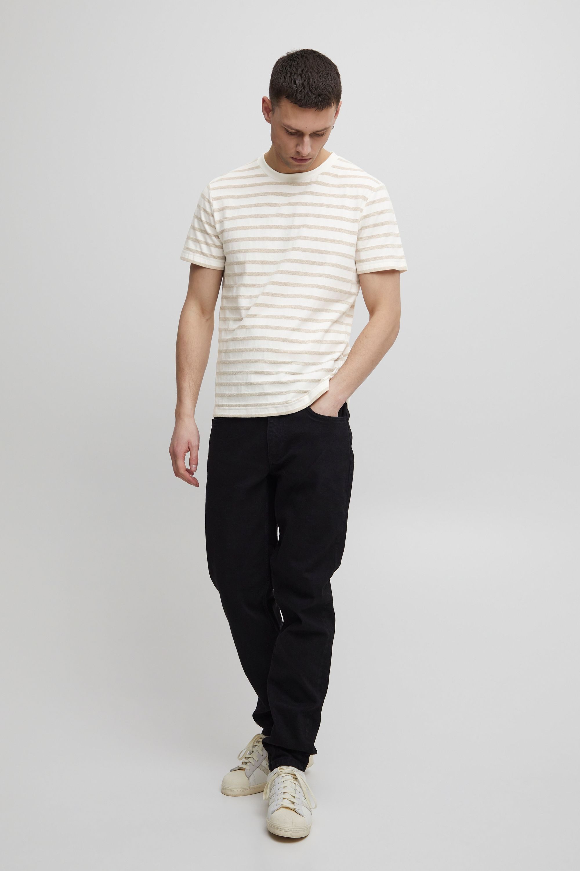 Casual Friday T-Shirt CFThor T-Shirt aus Leinenmix