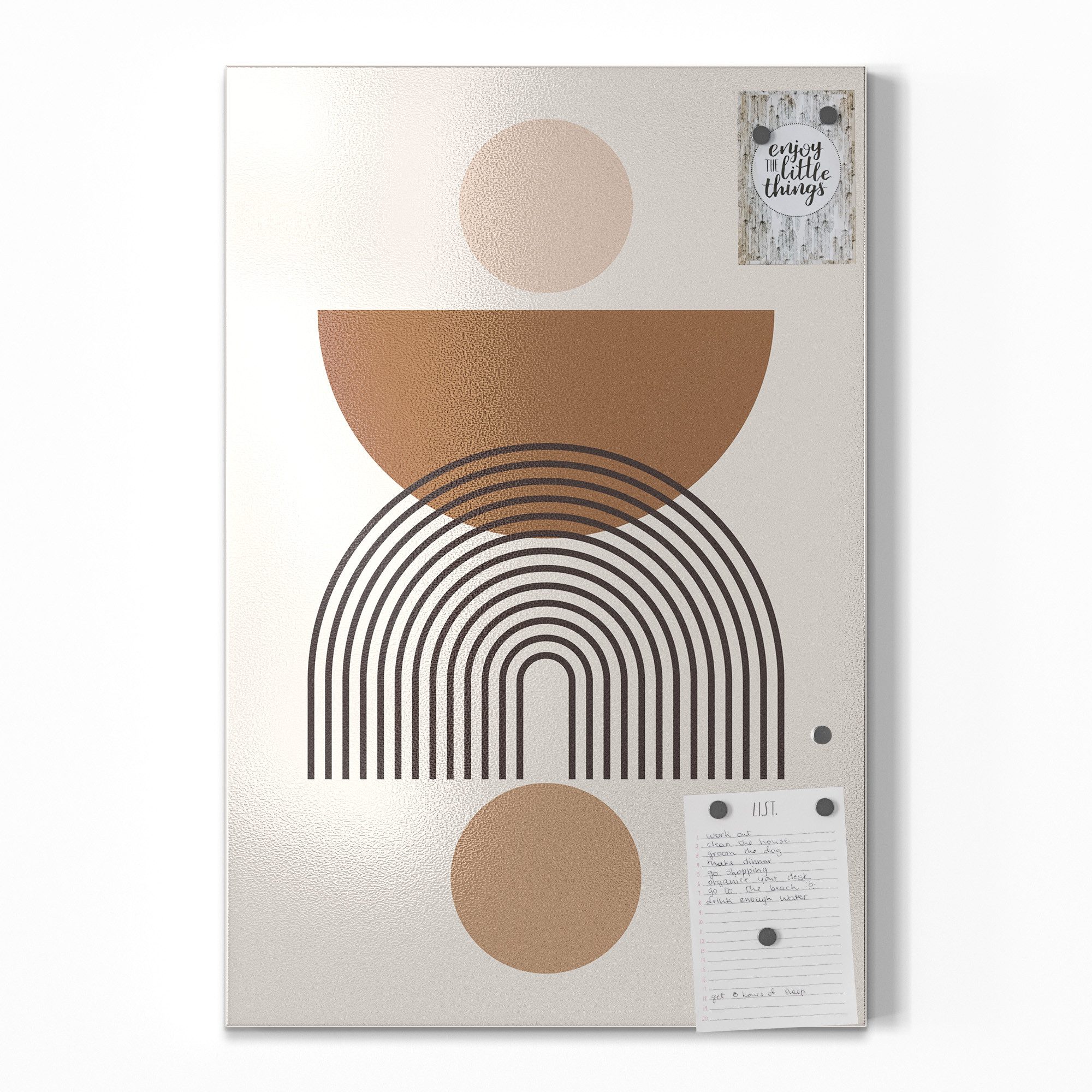 DEQOART Magnettafel 'Geometrische Ruhe', Metall Whiteboard günstig online kaufen