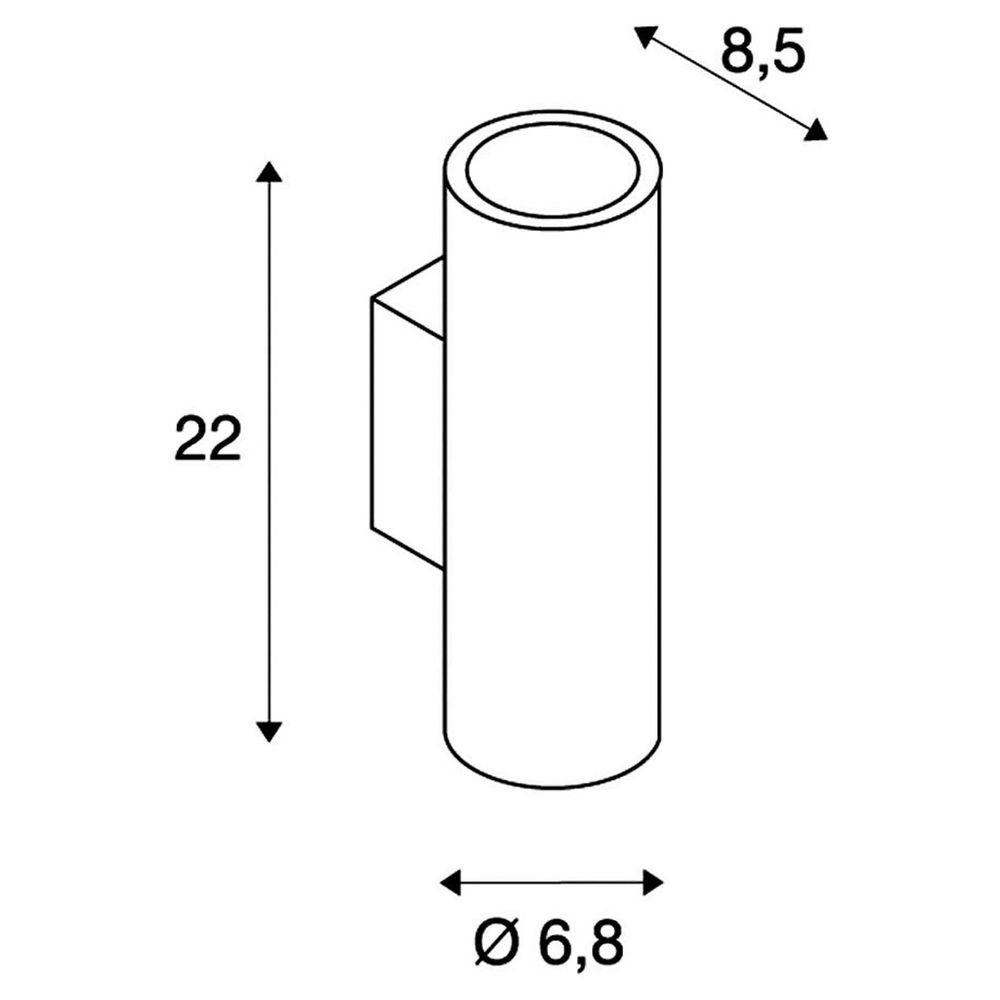 Wandleuchte Leuchtmittel Nein, messing, keine B SLV in Wandlampe, Wandleuchte Downlight Wandlicht Enola warmweiss, enthalten: and Angabe, Up- Wandleuchte,