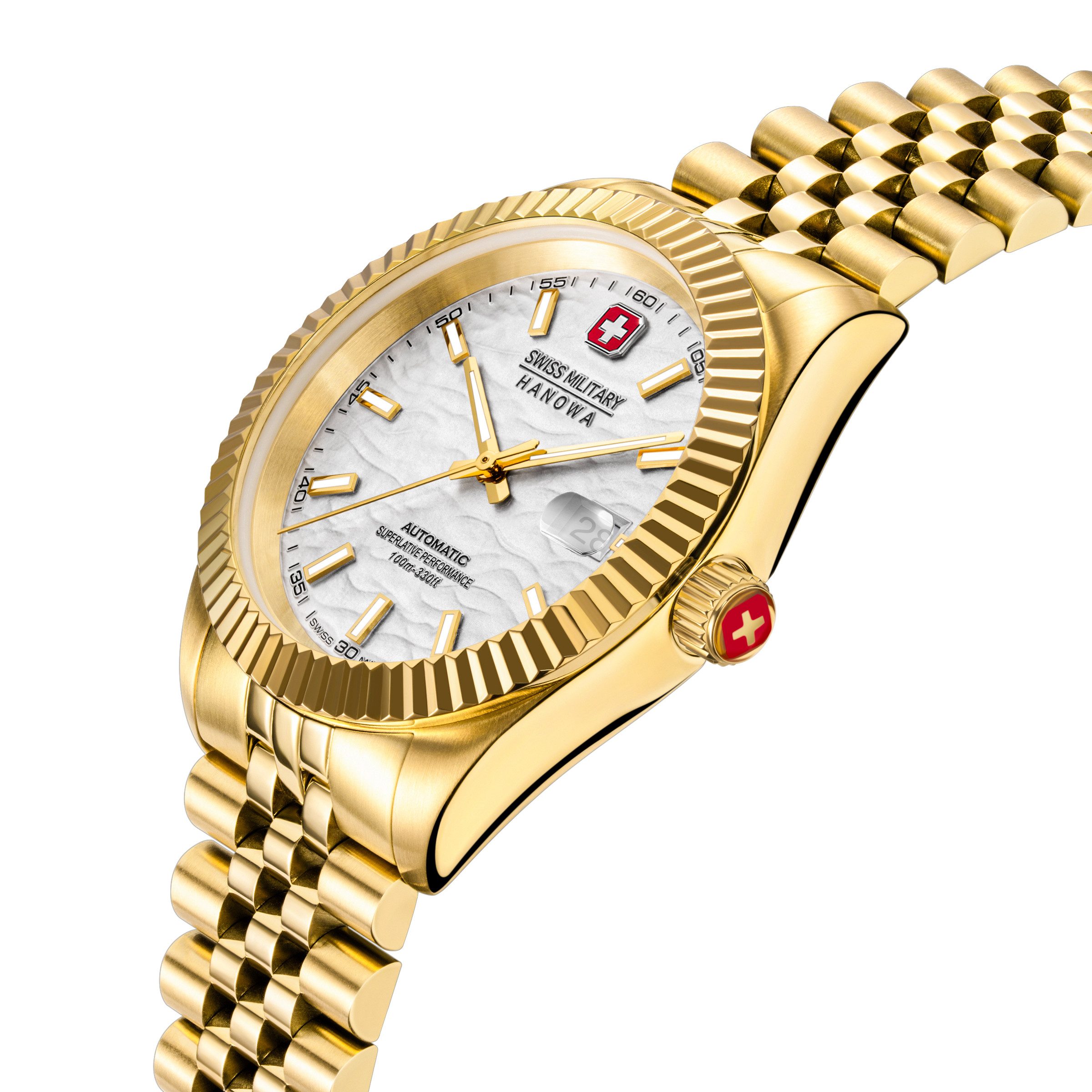 Swiss Military Hanowa Automatikuhr Master Diligenter SMWGL0005410, Armbanduhr, Herrenuhr, Swiss Made, Mechanische Uhr, Edelstahlarmband