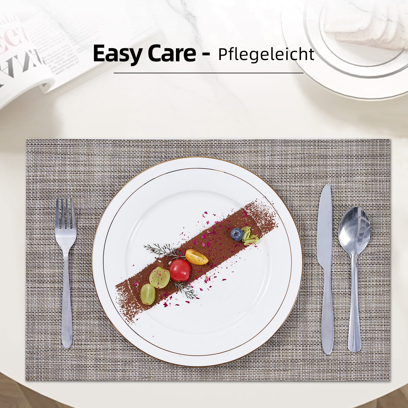 Simurq Platzset - Tischsets Abwaschbar / Rutschfest und Waschbar, (Platzdec günstig online kaufen