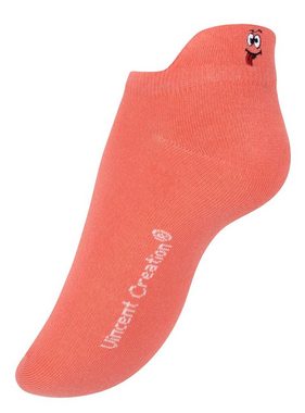 Vincent Creation® Sneakersocken (6-Paar) mit lustiger Gesichter / Monster Stickerei