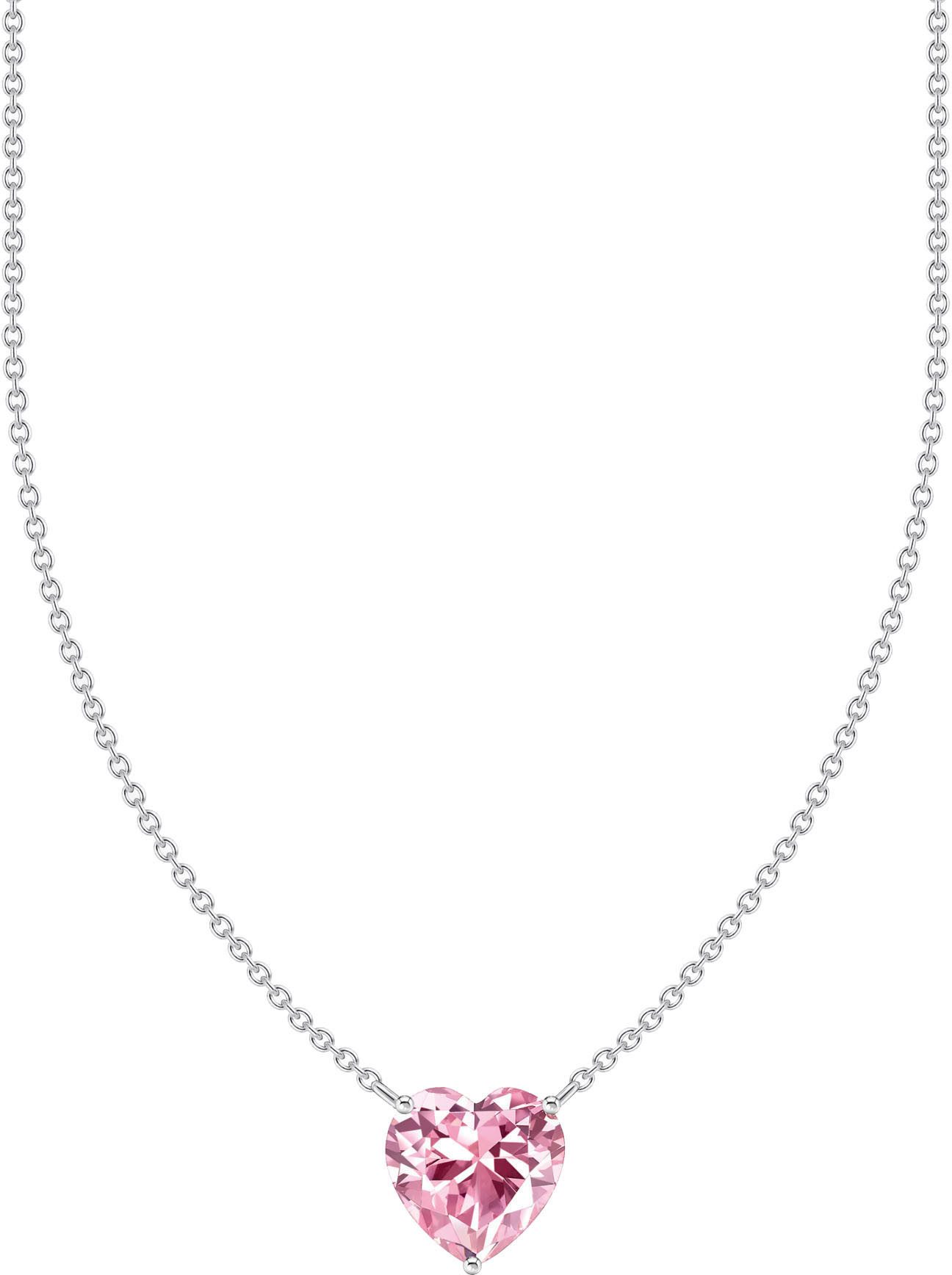 THOMAS SABO Kette mit Anhänger großer Herz-Anhänger, mit Zirkonia (synth)