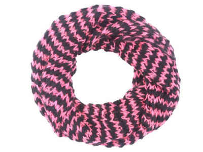 Tini - Shirts Strickschal »Damen Loop Schal Streifen rosa schwarz«, zweifarbig - super flauschiger Schal