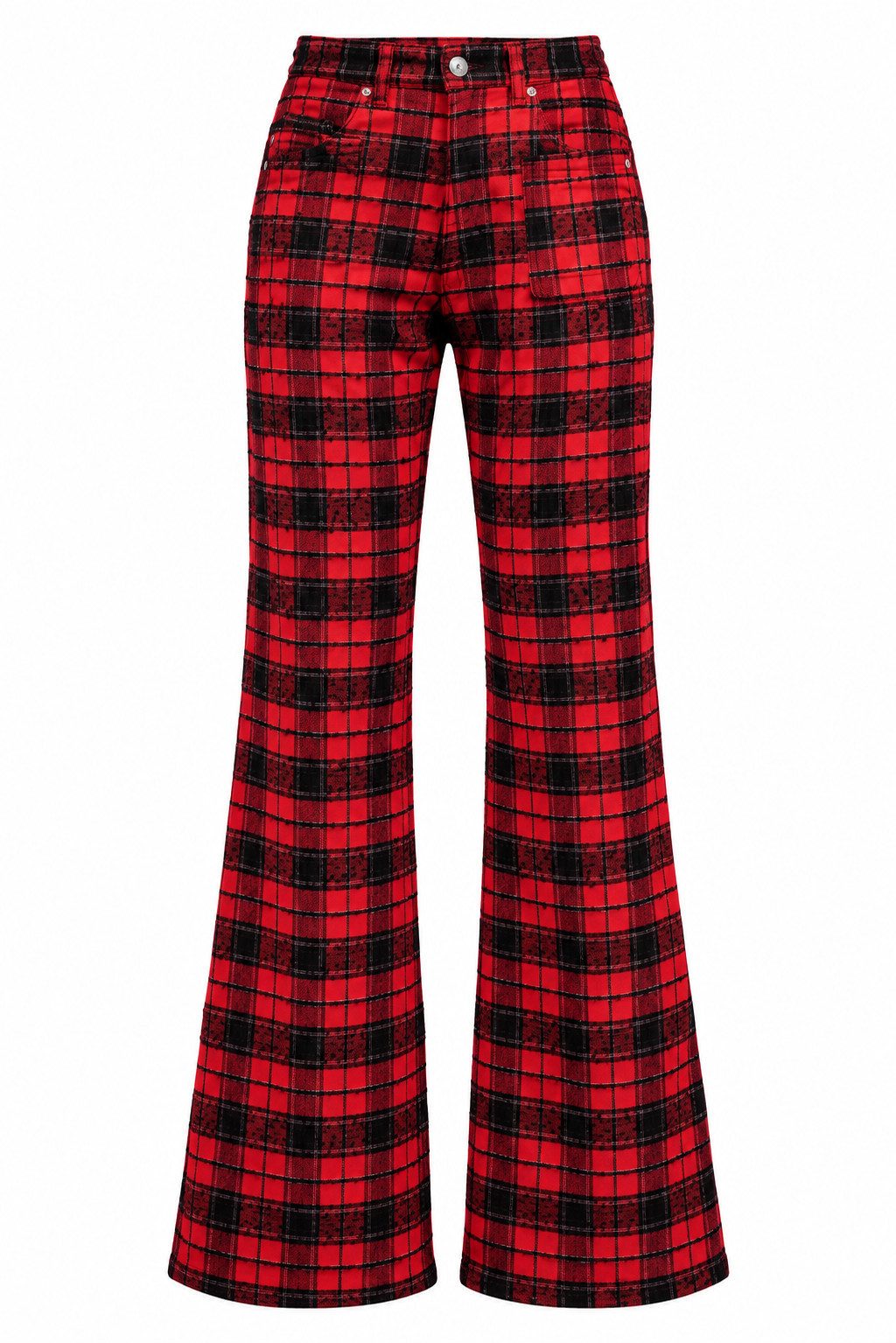 Freeman T. Porter Palazzohose Jessy Melody - Modische Karohose mit Flare-Schnitt und Taschen