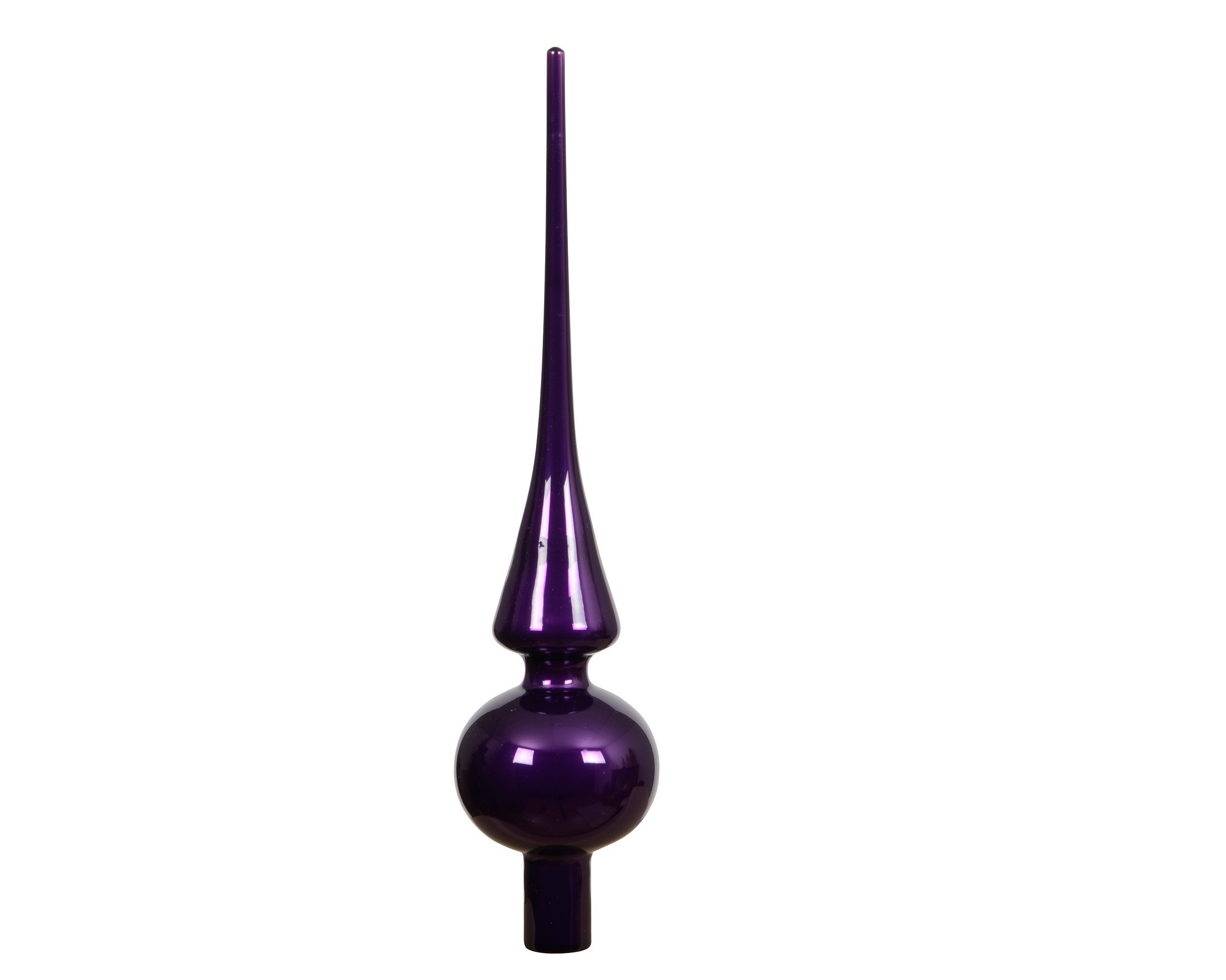 Kaemingk Christbaumspitze, Christbaumspitze Glas 26cm - Feige glänzend