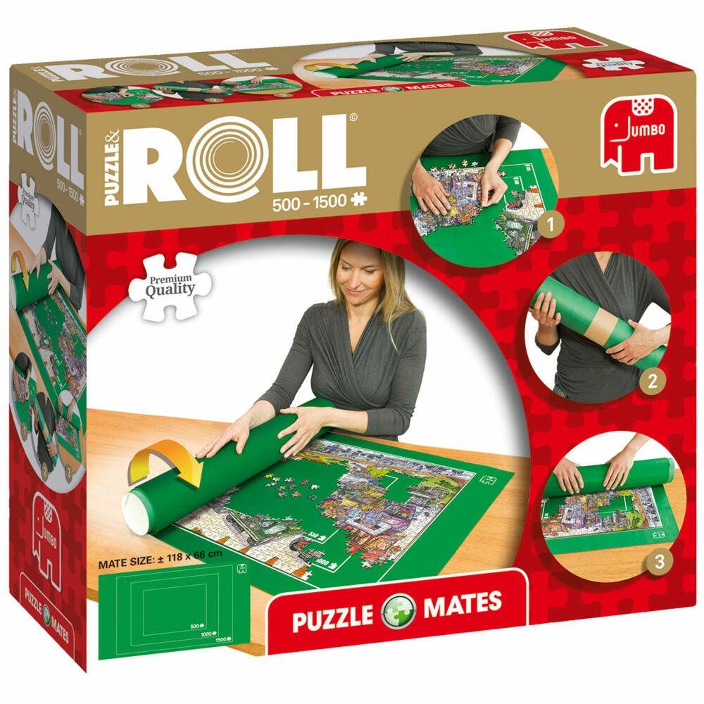 Jumbo Spiele Puzzlematte Puzzle Mates - Puzzle & Roll bis 1500 Teile