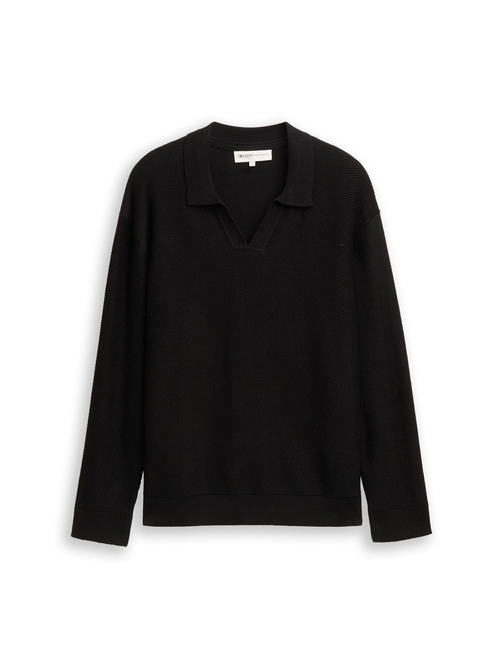 TOM TAILOR Denim Strickpullover Pullover & Strickjacken Relaxed Fit Strick-Poloshirt