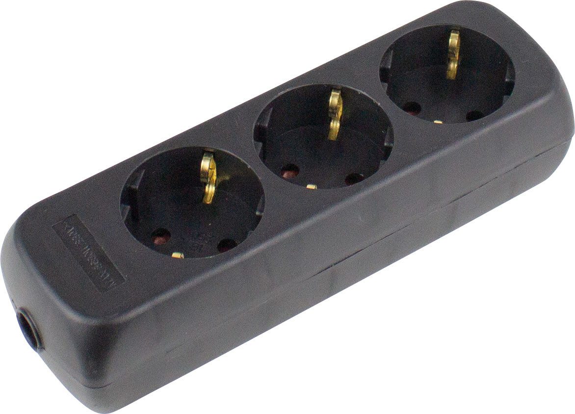 as - Schwabe Steckdoseleiste- Mehrfach, Ohne Zuleitung, IP20 Steckdosenleiste 3-fach, mit erhöhtem Berührungsschutz