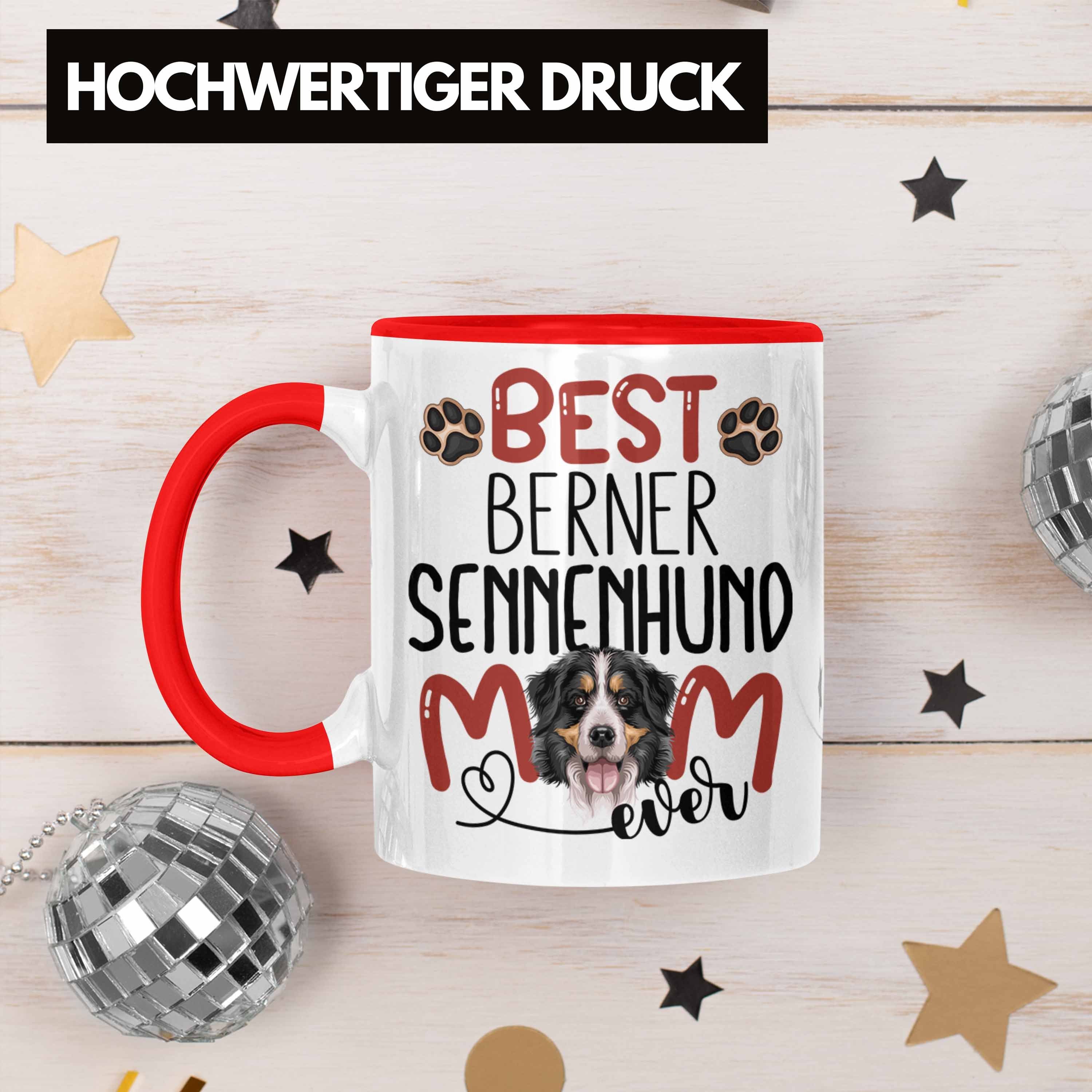 Gesche Trendation Besitzerin Tasse Sennenhund Geschenk Rot Lustiger Mom Berner Tasse Spruch