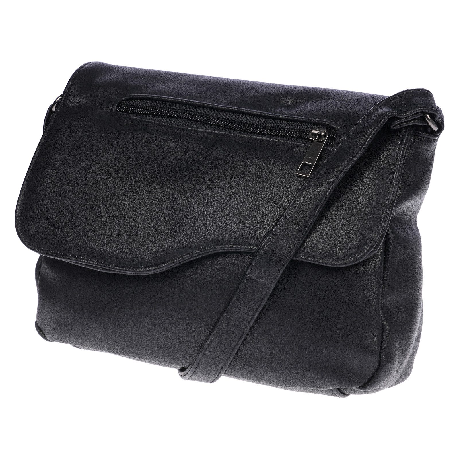 Christian Wippermann Umhängetasche Große Damen Tasche Schultertasche Umhängetasche Crossover Bag Leder (einzeln), Crossover Bag Leder Optik Handtasche Überschlag