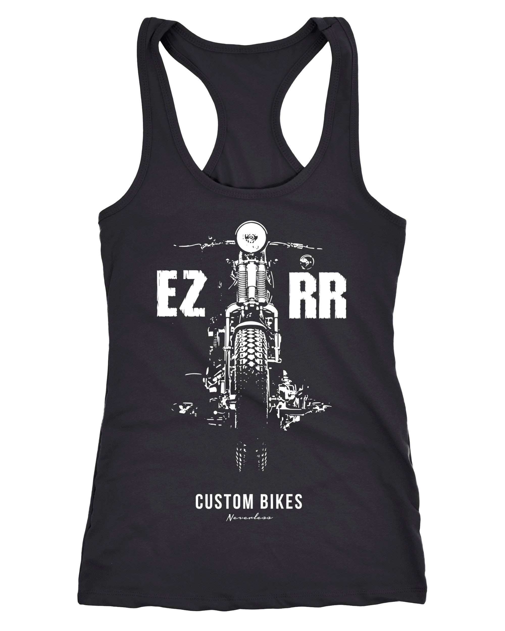 Neverless Tanktop Damen Tank-Top Biker Motorrad Chopper Motiv Front Vintage Racerback