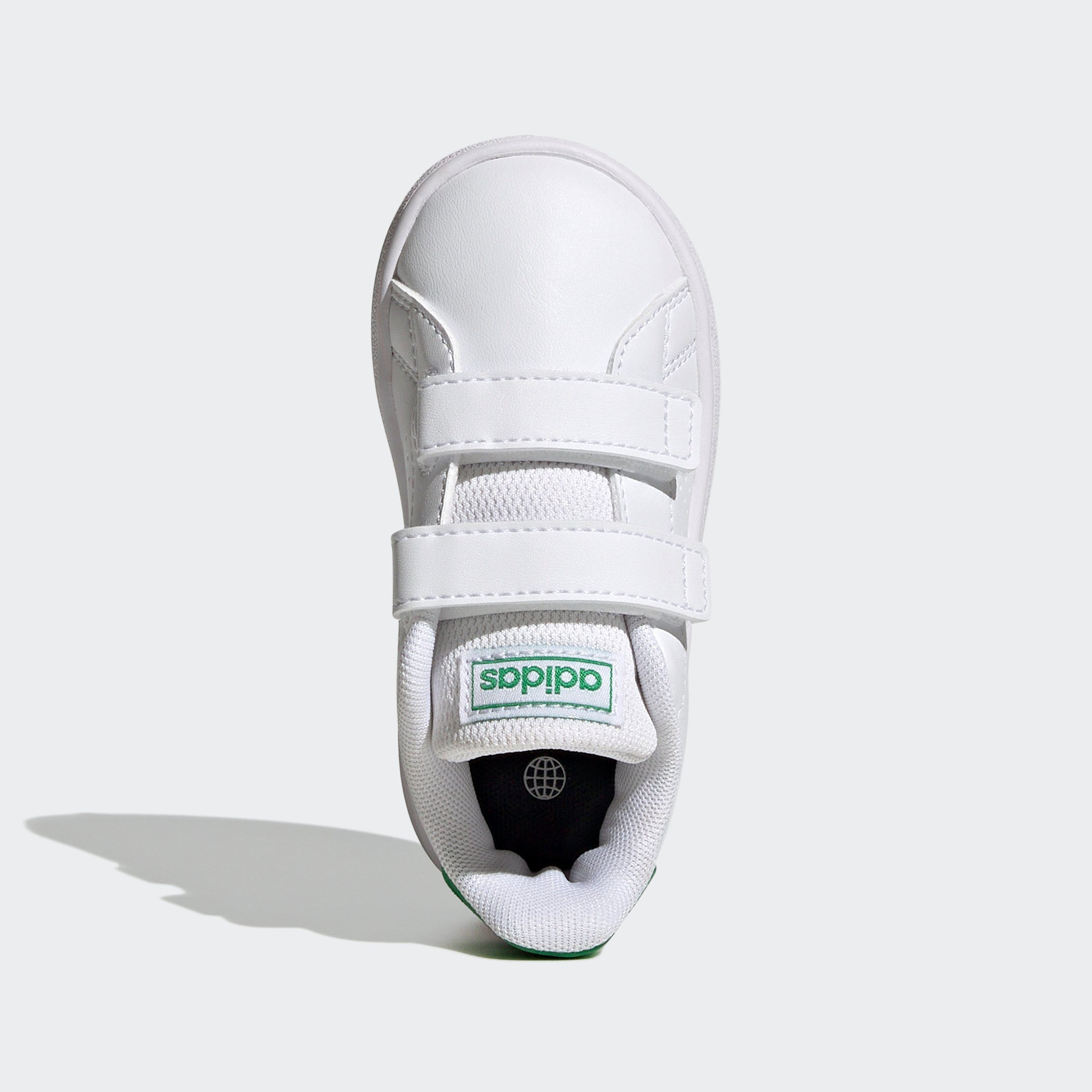 adidas Sportswear ADVANTAGE LIFESTYLE Sneaker HOOK-AND-LOOP White COURT des Design Green / Smith Core TWO Stan adidas Black Cloud den auf Spuren 