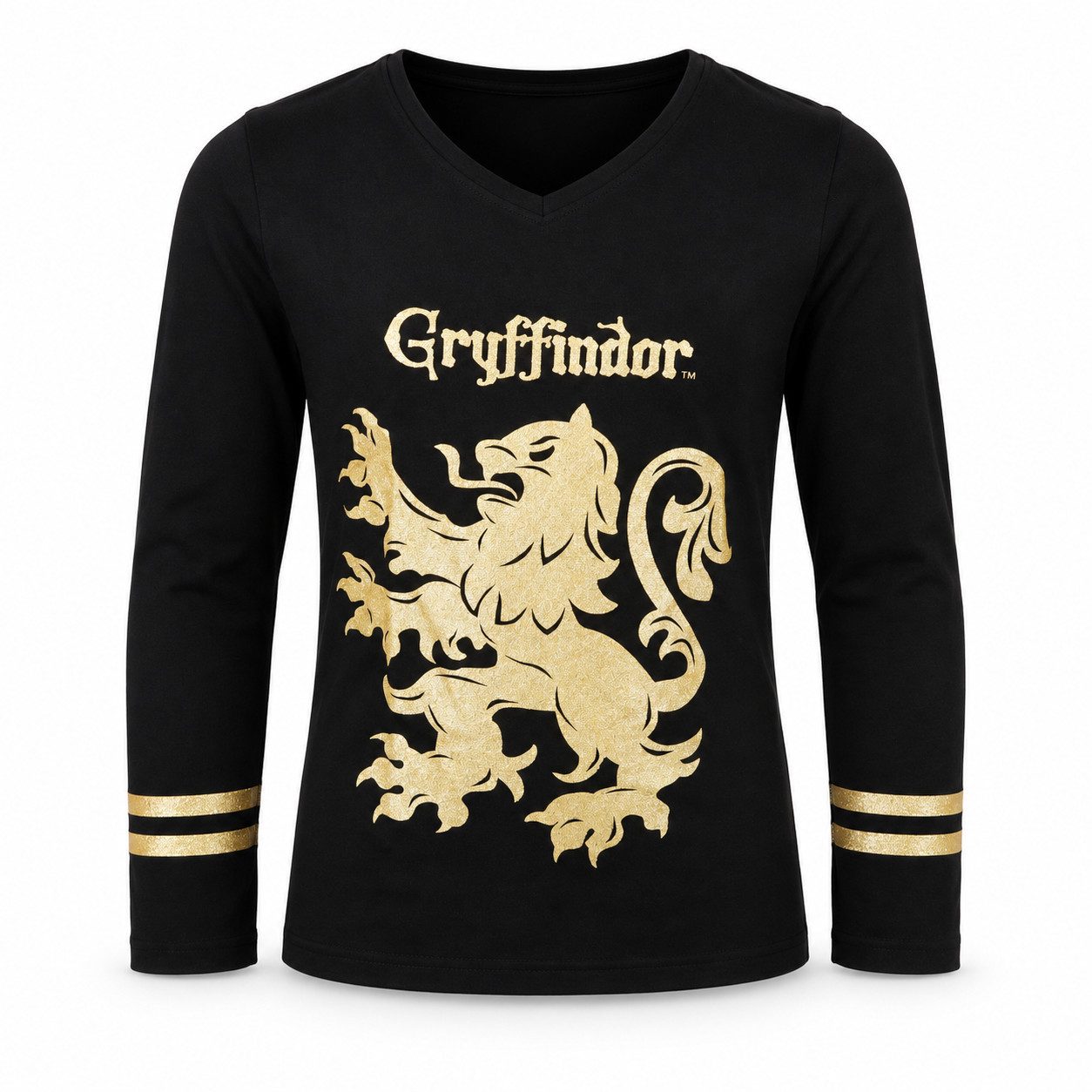 Harry Potter Langarmshirt Harry Potter Gryffindor Gold Kinder Jugend langarm Shirt Gr. 134 bis 164
