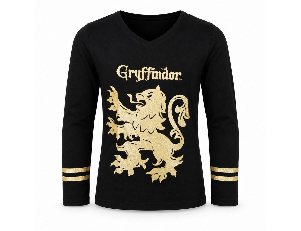 Harry Potter Langarmshirt Harry Potter Gryffindor Gold Kinder Jugend langarm Shirt Gr. 134 bis 164