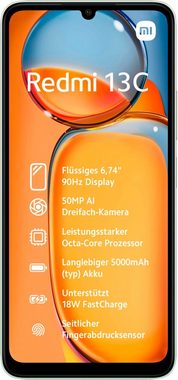 Xiaomi Redmi 13C 128GB Smartphone (17,1 cm/6,74 Zoll, 128 GB Speicherplatz, 50 MP Kamera)