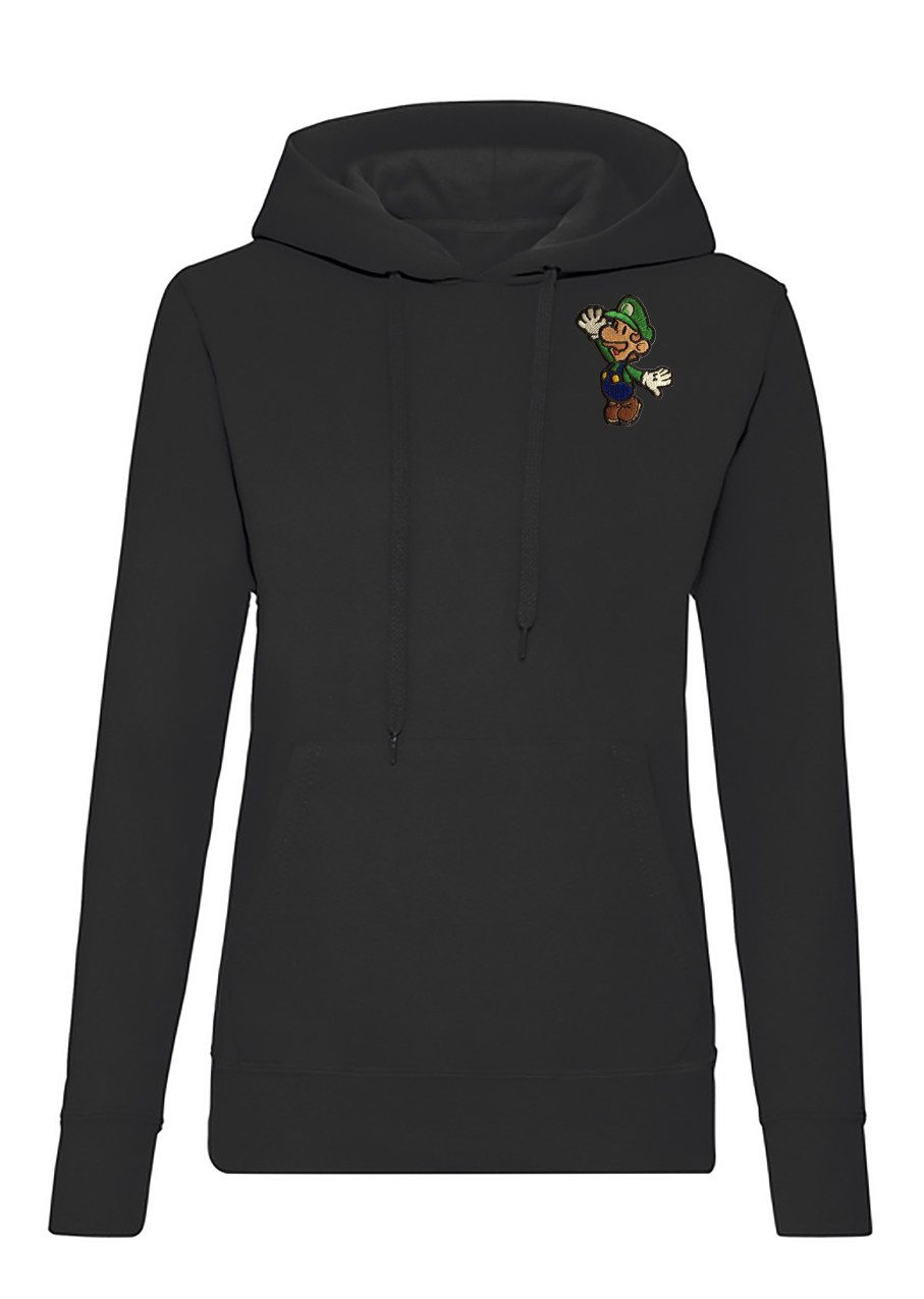 Blondie & Brownie Hoodie Luigi Patch Retro Super Mario Wario Yoshi Peach Damen Hoodie Klassisches Damen-Kapuzenshirt Retro-Klempner