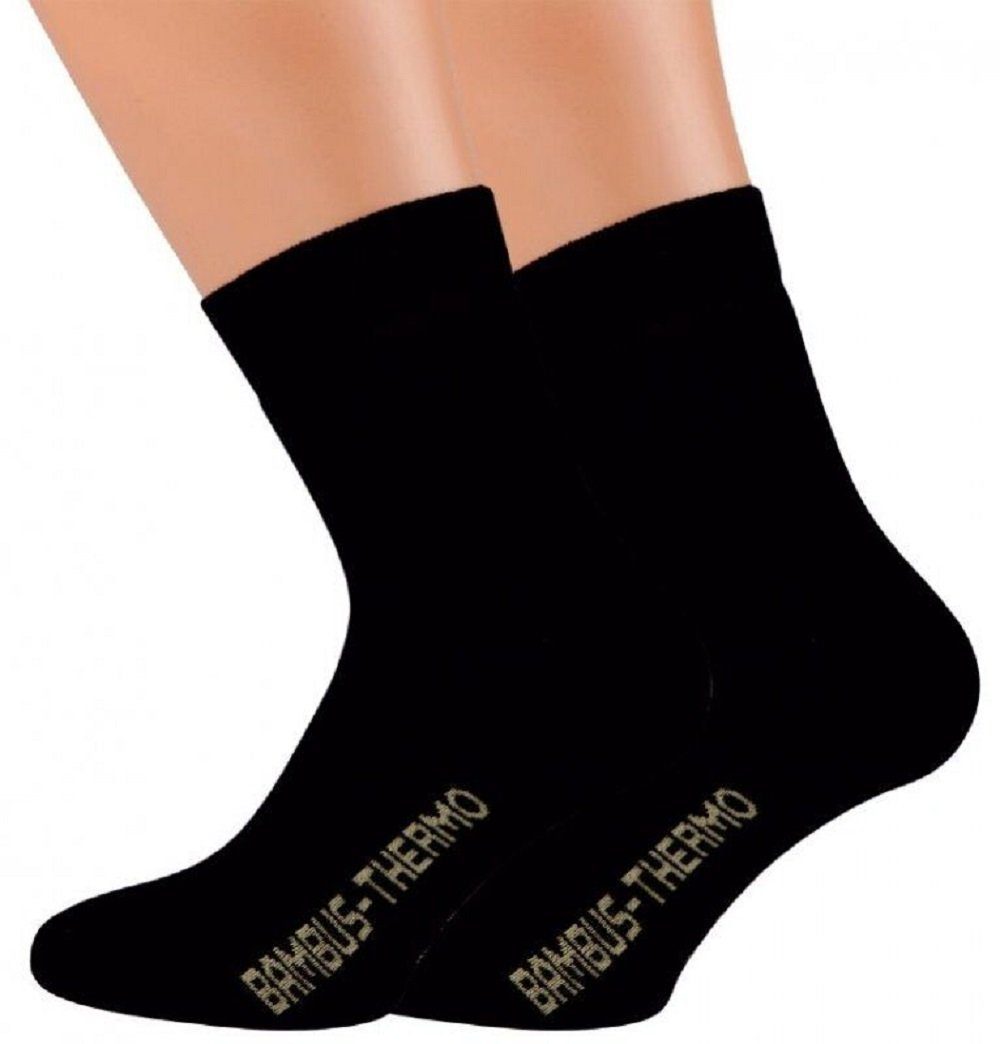 (2-Paar) Thermo Socken Viskose für Harmony Bambus socken Thermo Tage Basicsocken RS Thermo herbstliche