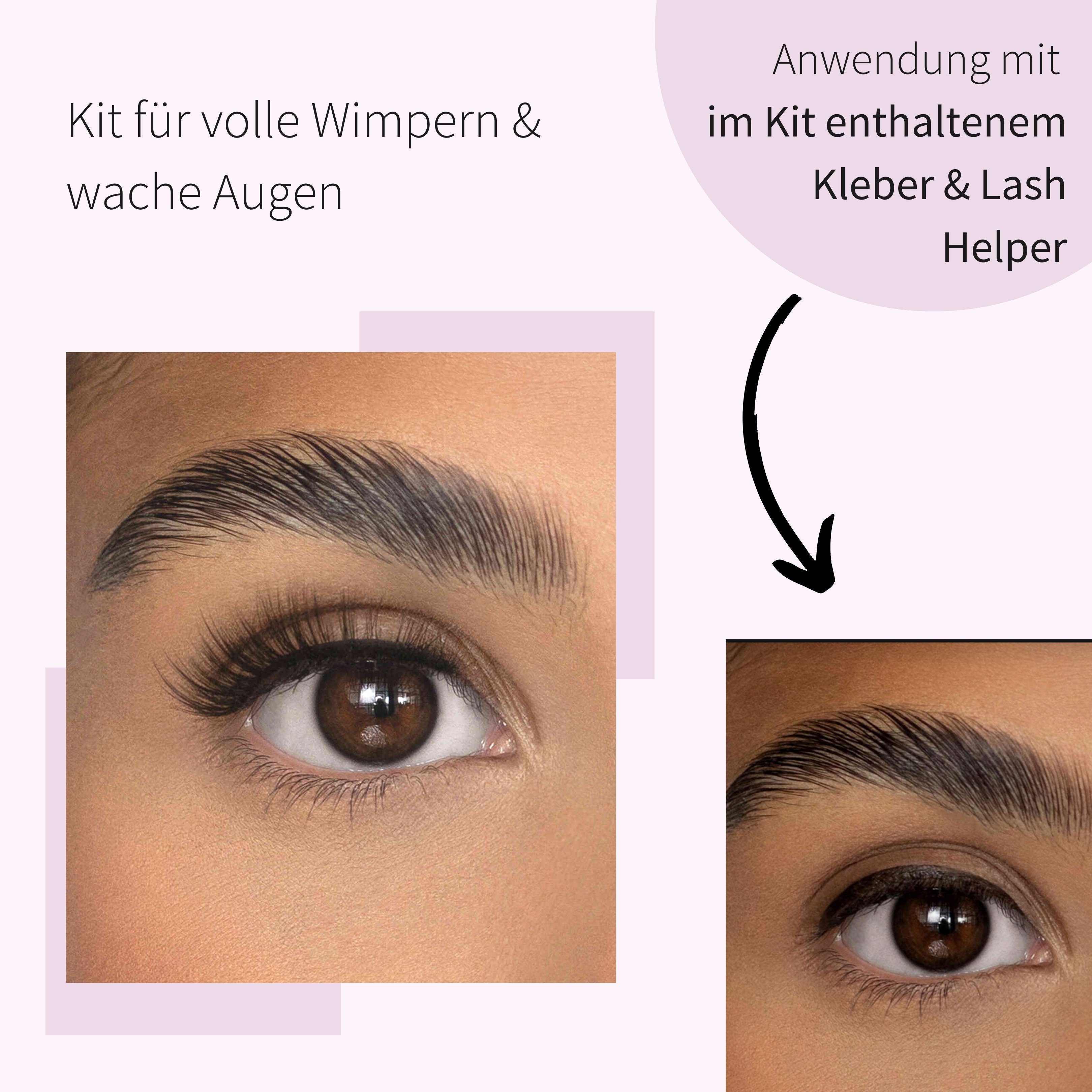 fleek, Vegane deinen Bunny tierversuchfreie just Lashes Kleben leeky lashes zum für Magic Lashes - & fleeky on Synthetikhaar aus perfekten Bandwimpern fake künstliche Augenaufschlag Wimpern