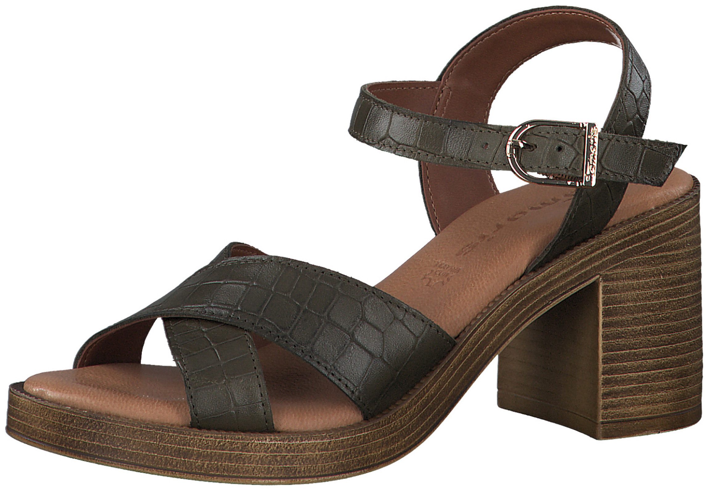 Tamaris 1-28022-42 712 Olive Struct. Sandale günstig online kaufen