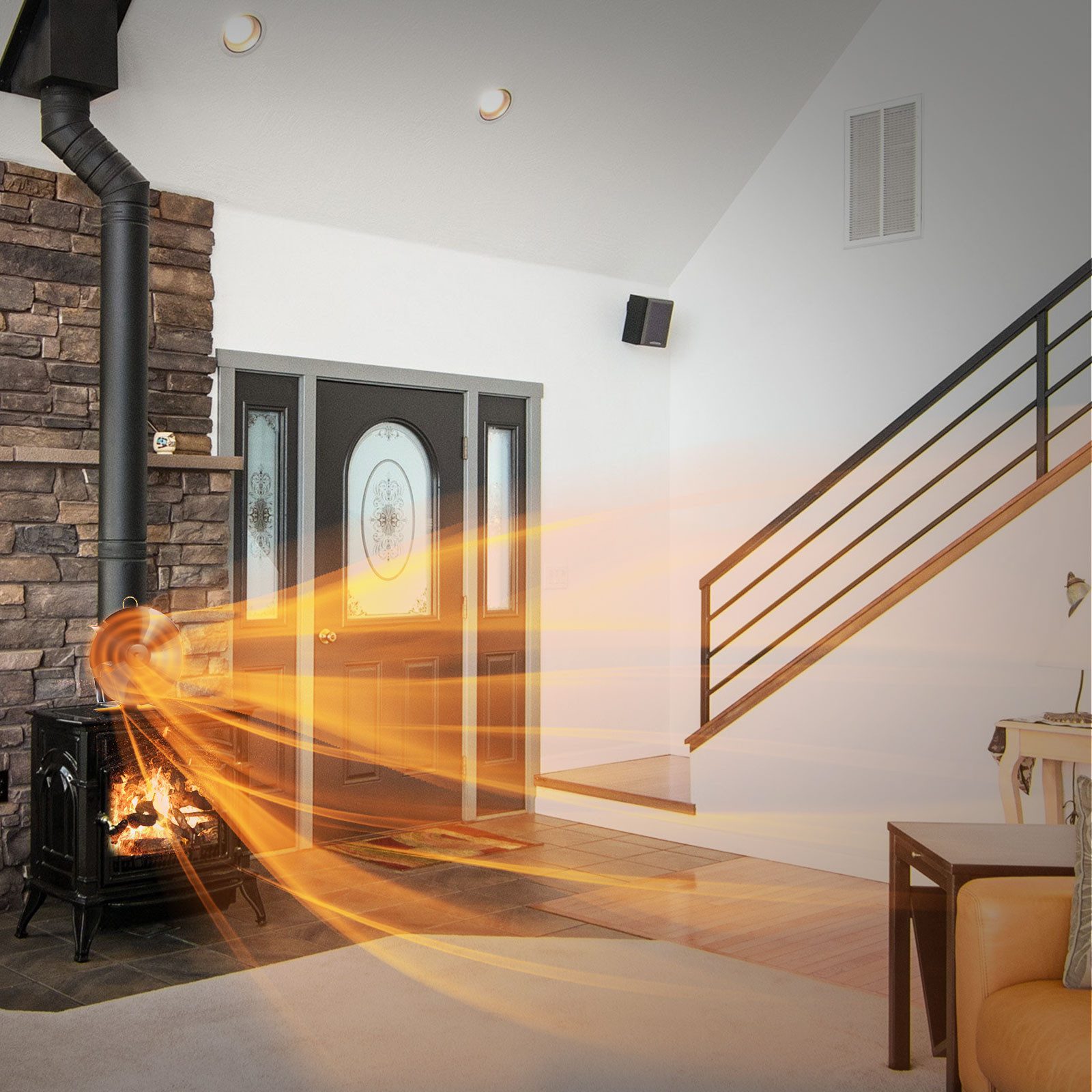 BlingBin Kaminventilator Ofenventilator Ohne Strom, Leiser Kamin Ventilator günstig online kaufen