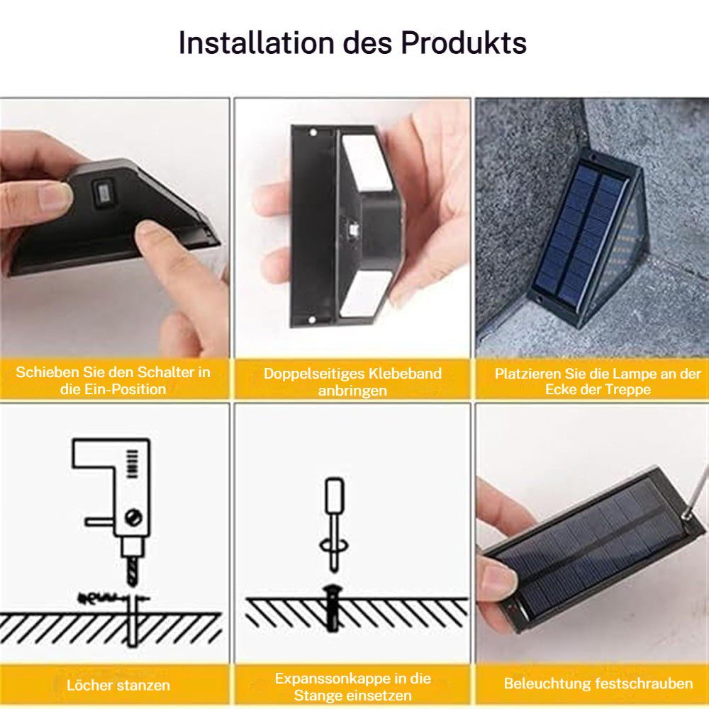 QUBEBU LED Solarleuchte 24LED Solarleuchten Garten Deko, Solarlampen für Au günstig online kaufen