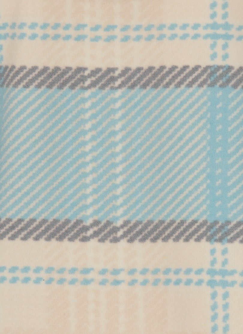 200 TRIGEMA Format Karo-Muster, Trigema, cm Tagesdecke mit x 160 Fleece-Decke