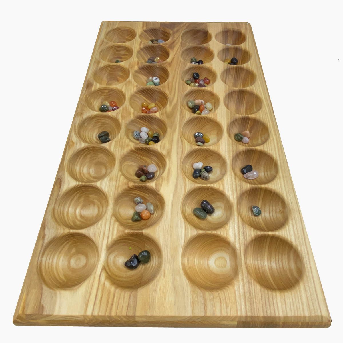 Madera Spielzeuge Spielesammlung HUS BAO Profi und Turnierspiel Eschenholz Halbedelsteinchen, strategiespiel,denkspiel, gesellschaftsspiel, Maße: 260 × 480 × 28 mm