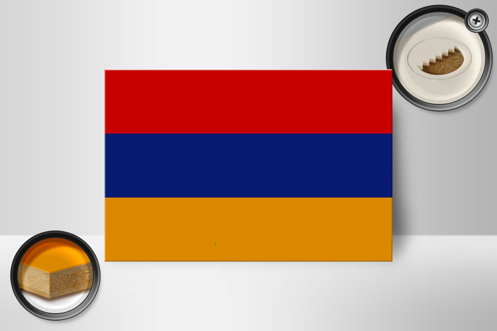 Femer GmbH Holzbild Flagge Armenien 18x12 cm Flag of Armenia, Flaggen (1 St), Glatte Holzfaserplatte (MDF), vorn beschichtet