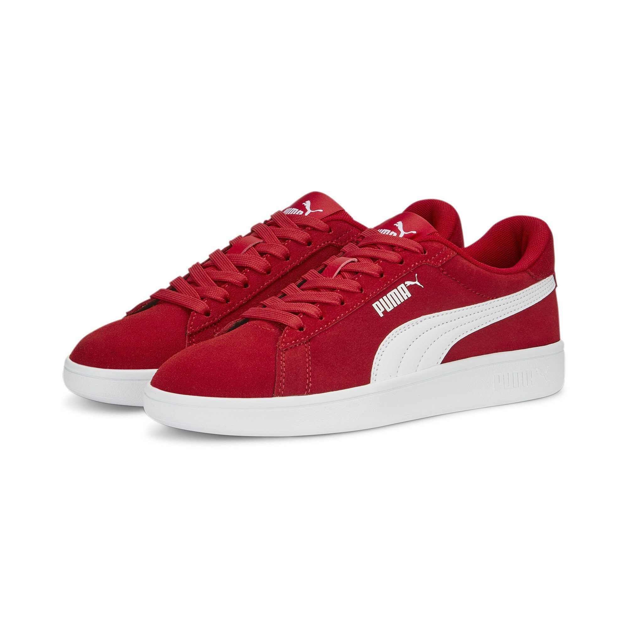 PUMA Smash 3.0 Suede Sneakers Jugendliche Sneaker For All Time Red White