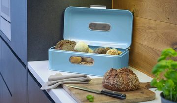 ECHTWERK Frischhaltedose Brotkasten Retro, Metall, Metall-Brotkasten, Retro, Deckel mit Sichtfenster, Aufbewahrungsbox