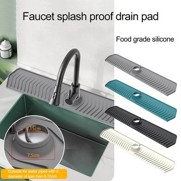 Rutaqian Küchenspüle Wasserhahn Drain Pad, Silikon Tropffänger Tablett für Haus Küche