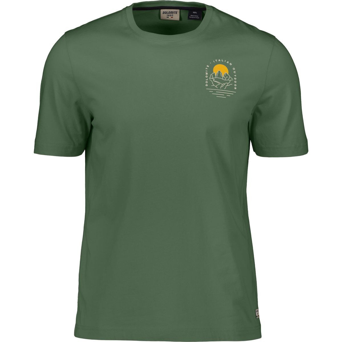 Dolomite Kurzarmshirt Tee M's Strenta G3 SS Hochwertiges Herren-T-Shirt aus Wolle mit stilvollem Dolomite-Print