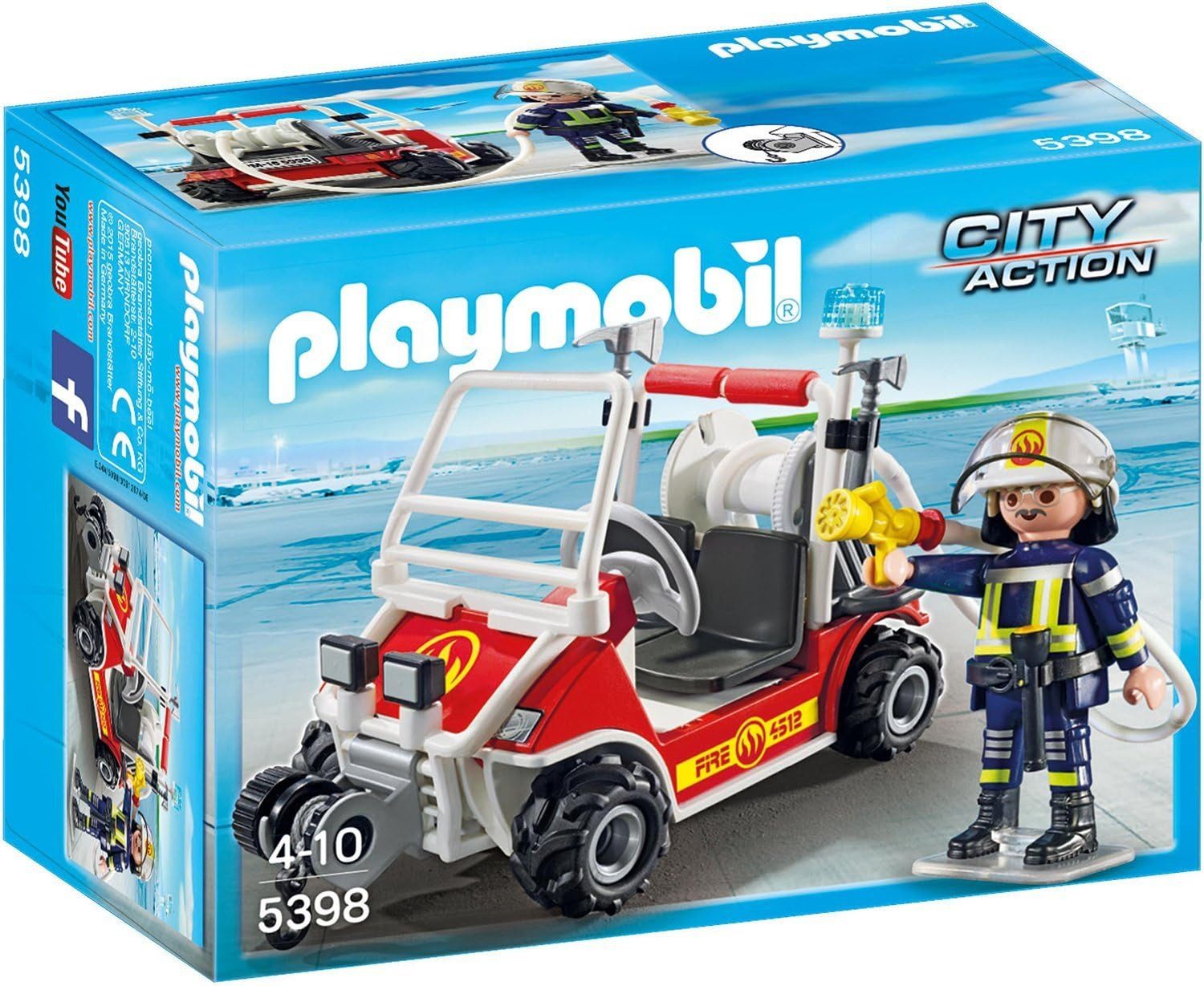 Playmobil® Feuerwehrkart Spielbausteine, (Set, 1 St., 1 Playmobil Spielset), 1x PLAYMOBIL Feuerwehr; 1x Anleitung; 1x Zubehörteile