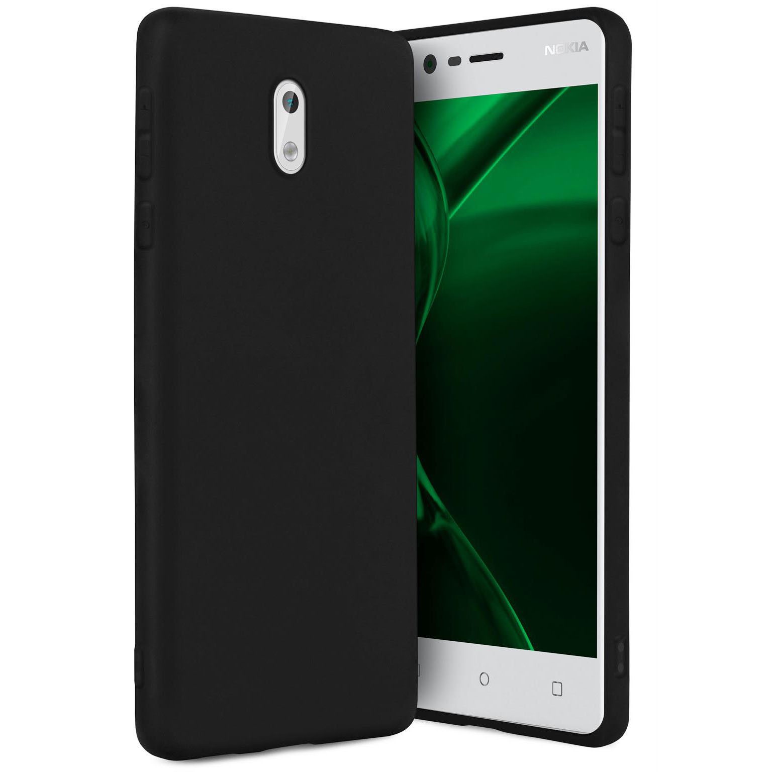 ONEFLOW Handyhülle für Nokia 3 Hülle Dünn SlimShield Pro Schwarz 5 Zoll, Backcover TPU Case Handyhülle minimalistisch Schutzhülle Erhöhter Rand