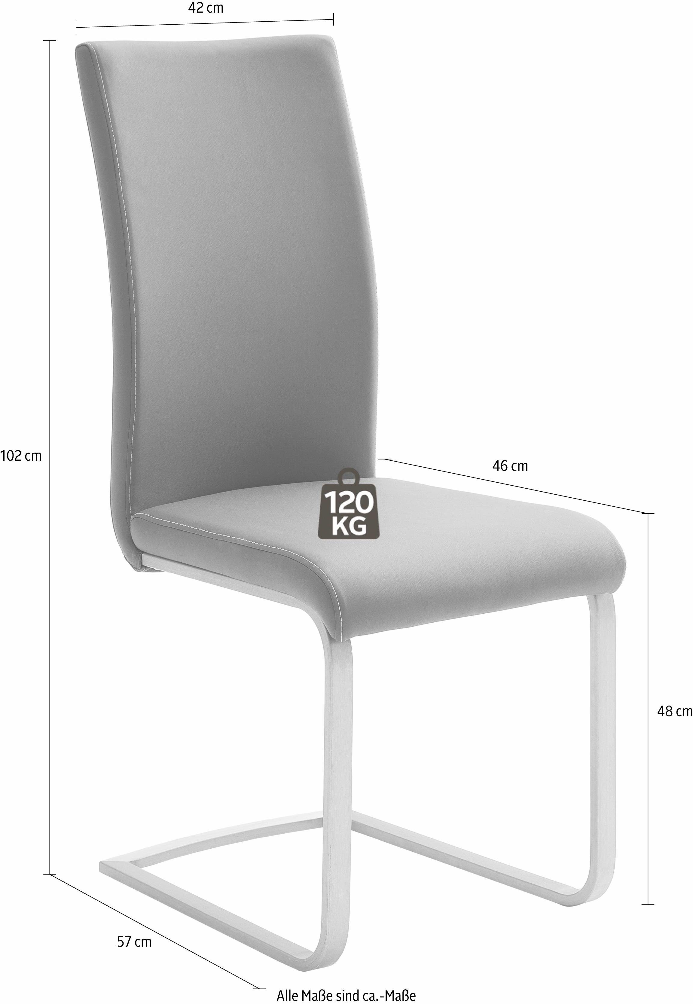 kg 120 Paulo MCA Freischwinger | (Set, furniture cappuccino 4 St), bis 1 cappuccino belastbar Stuhl