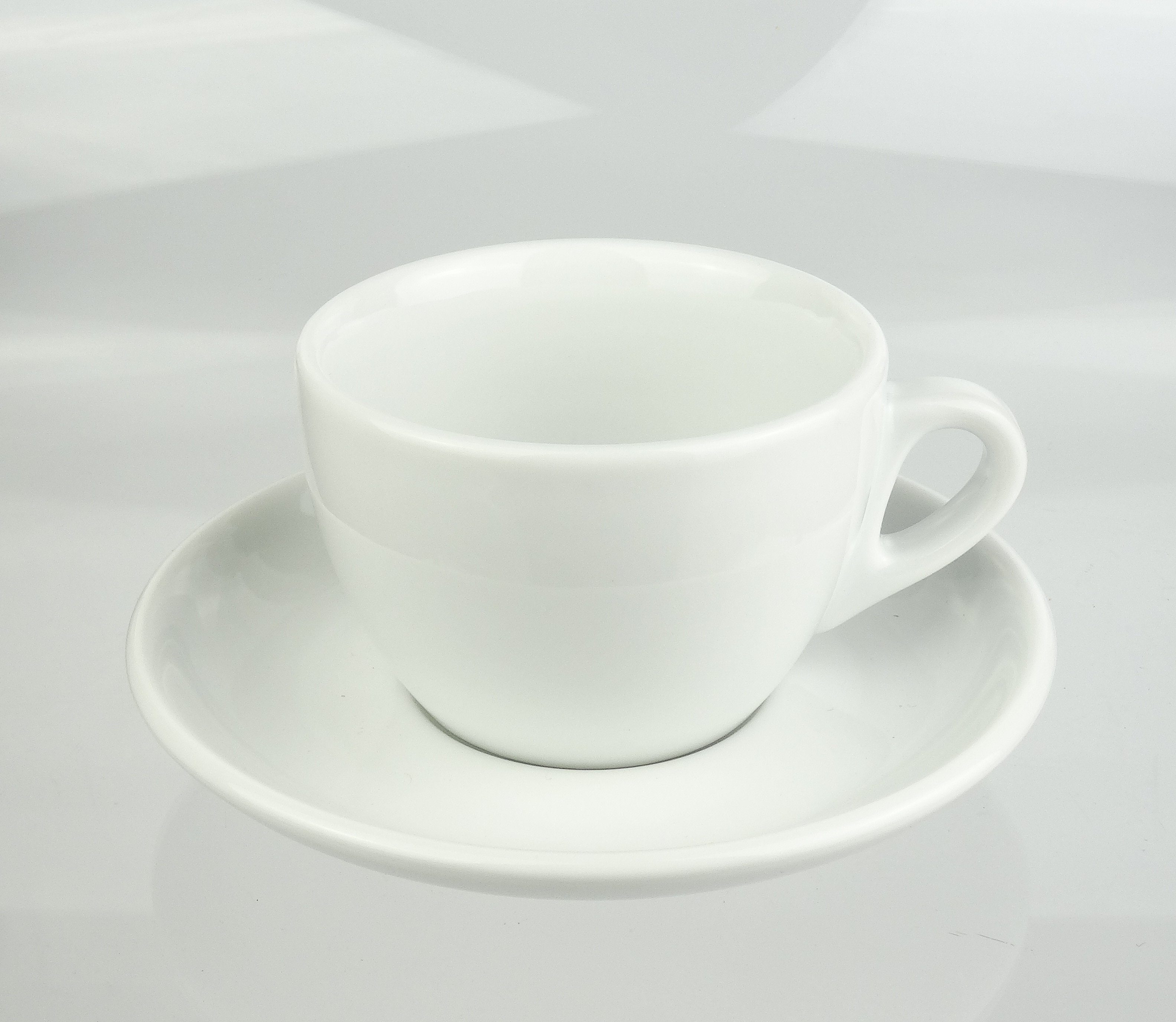 Ancap Cappuccinotasse dickwandig, weiss, Made in Italy, 180 ml, 2-tlg., Porzellan