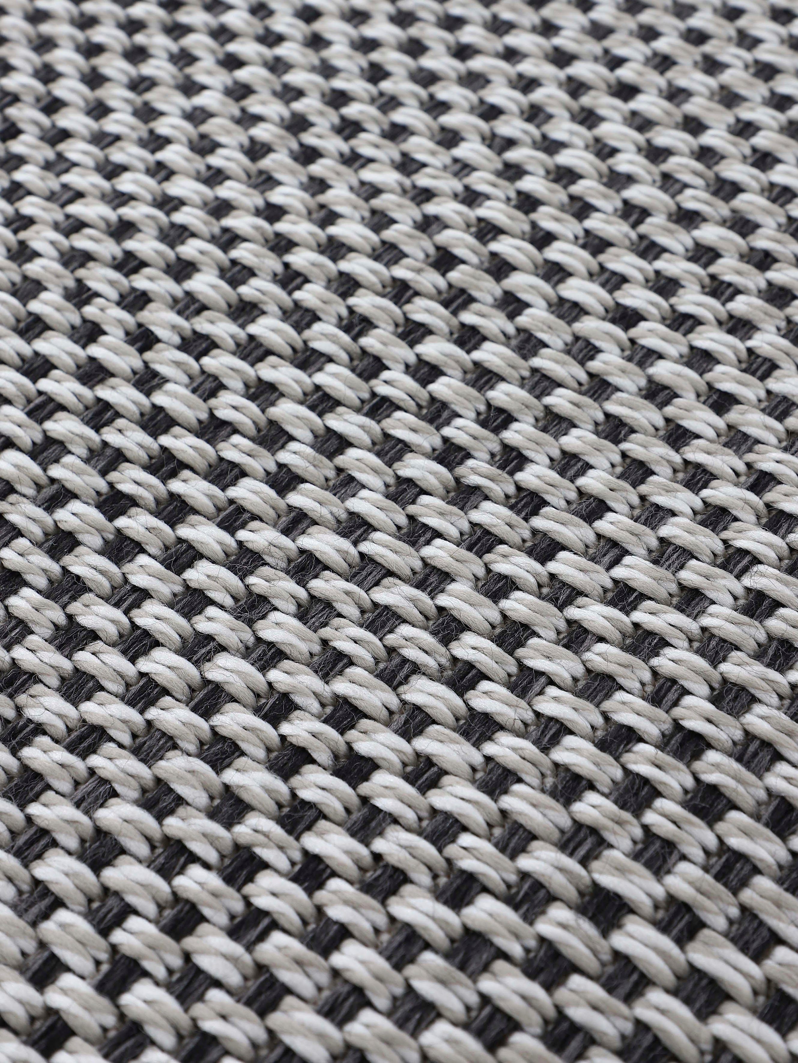 Teppich Boho robustes Höhe: rechteckig, Sisal Flachgewebe, 4 105, carpetfine, mm, Außenbereich Optik, UV-beständig