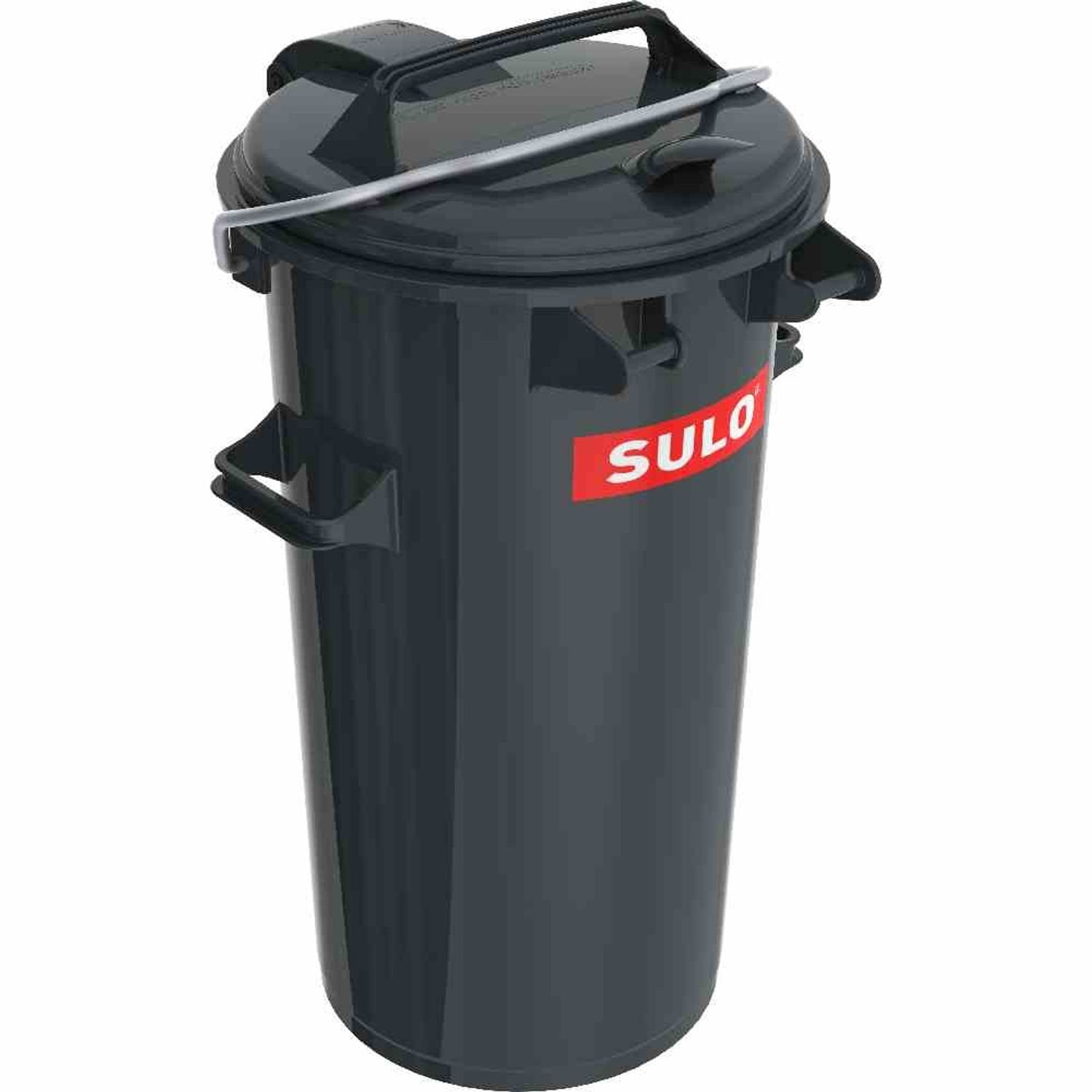 SULO Mülleimer Systemmülleimer 50l grau Kunststoff, m. Alu-Bügel