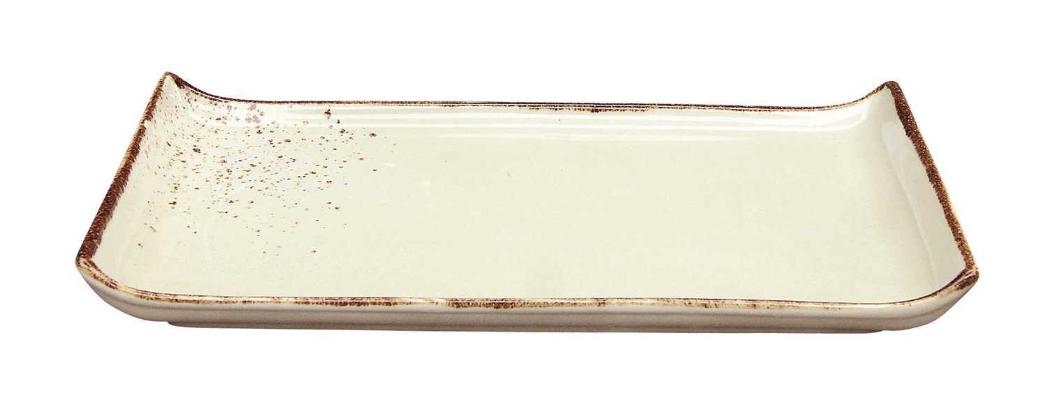 CreaTable Servierplatte NATURE COLLECTION, Beige, 33 x 17 cm, Steinzeug