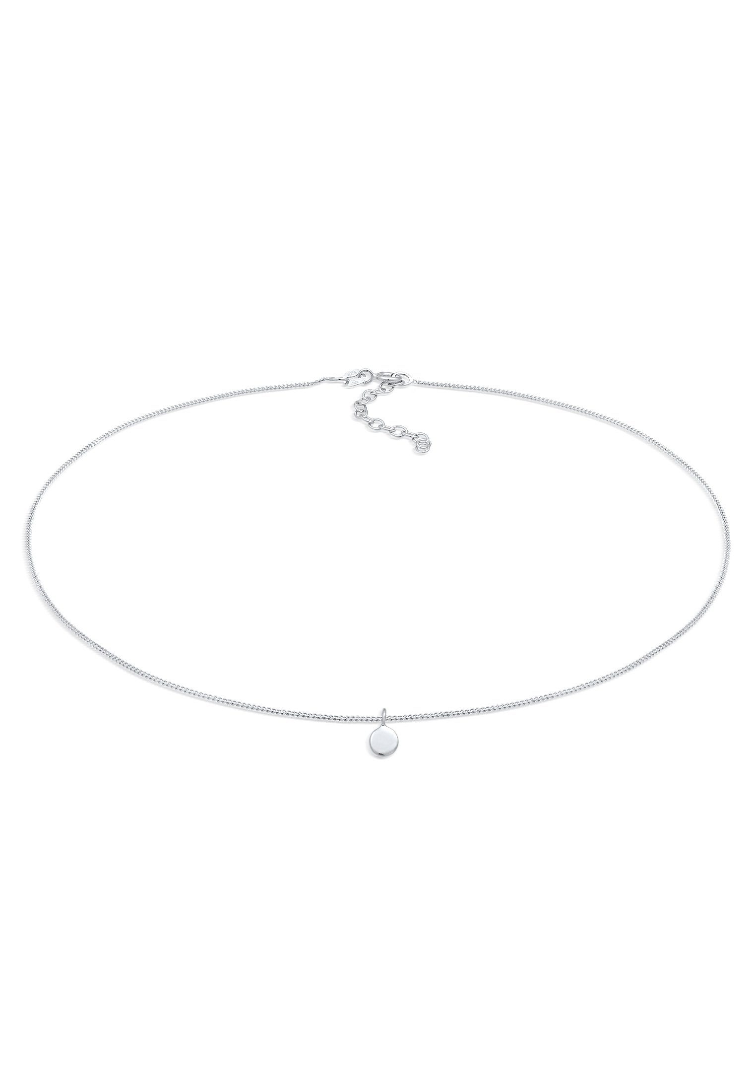 Elli Choker Choker Kreis Plättchen Basic Coin 925 Silber