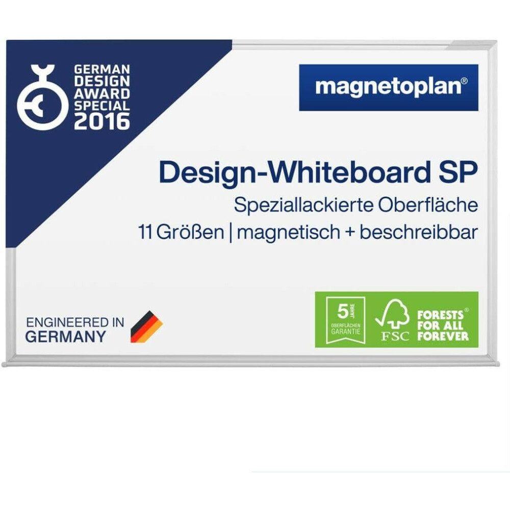 Anzeigetafel Design-Weißwand/Schreibtafel - magnethaftend - 150x100