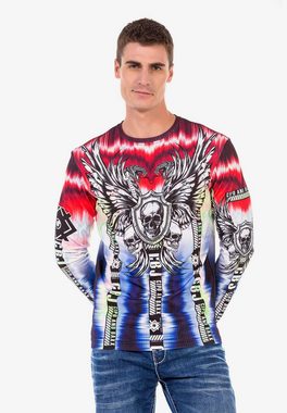 Cipo & Baxx Langarmshirt im trendigen Designer-Look