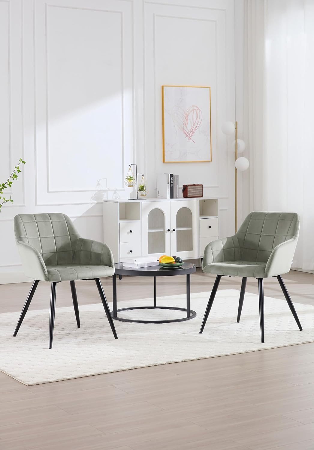 Woltu Esszimmerstuhl (1 St), Polsterstuhl mit Armlehne, Metallbeine günstig online kaufen