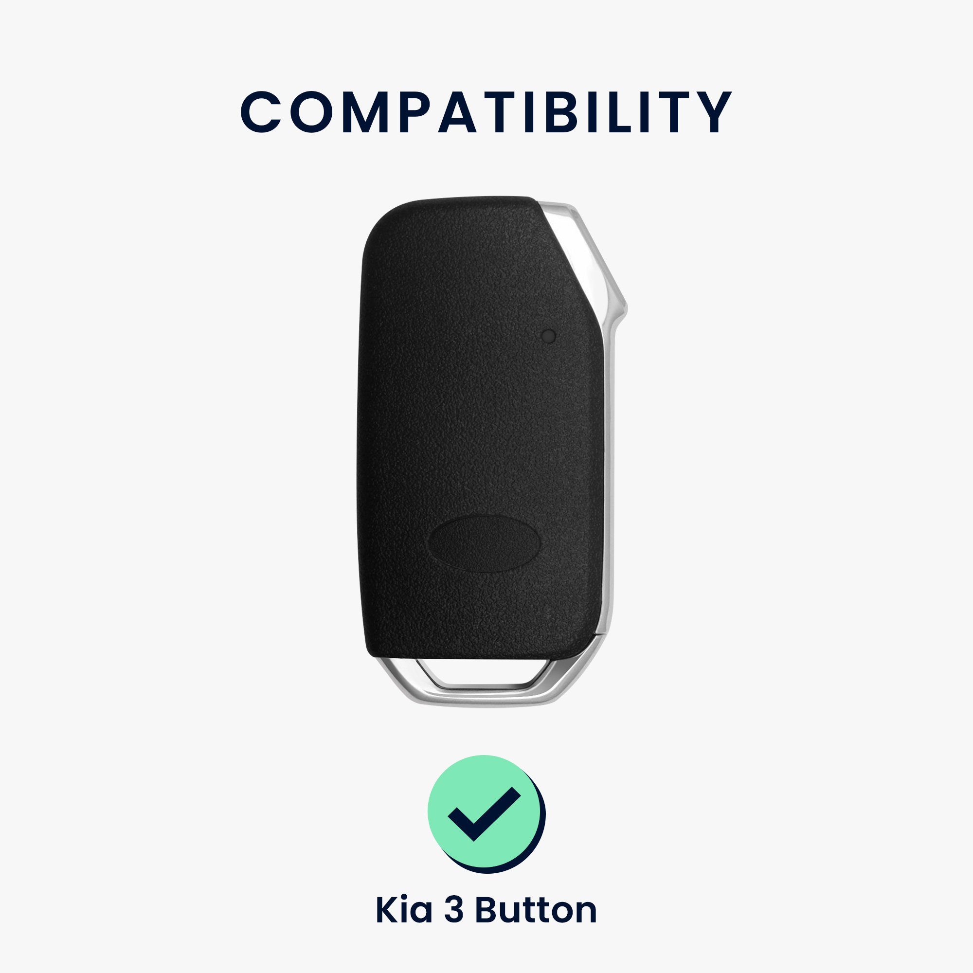 Schlüsseltasche Case Silikon für Schlüsselhülle Cover Hülle Kia, Autoschlüssel Schlüssel kwmobile