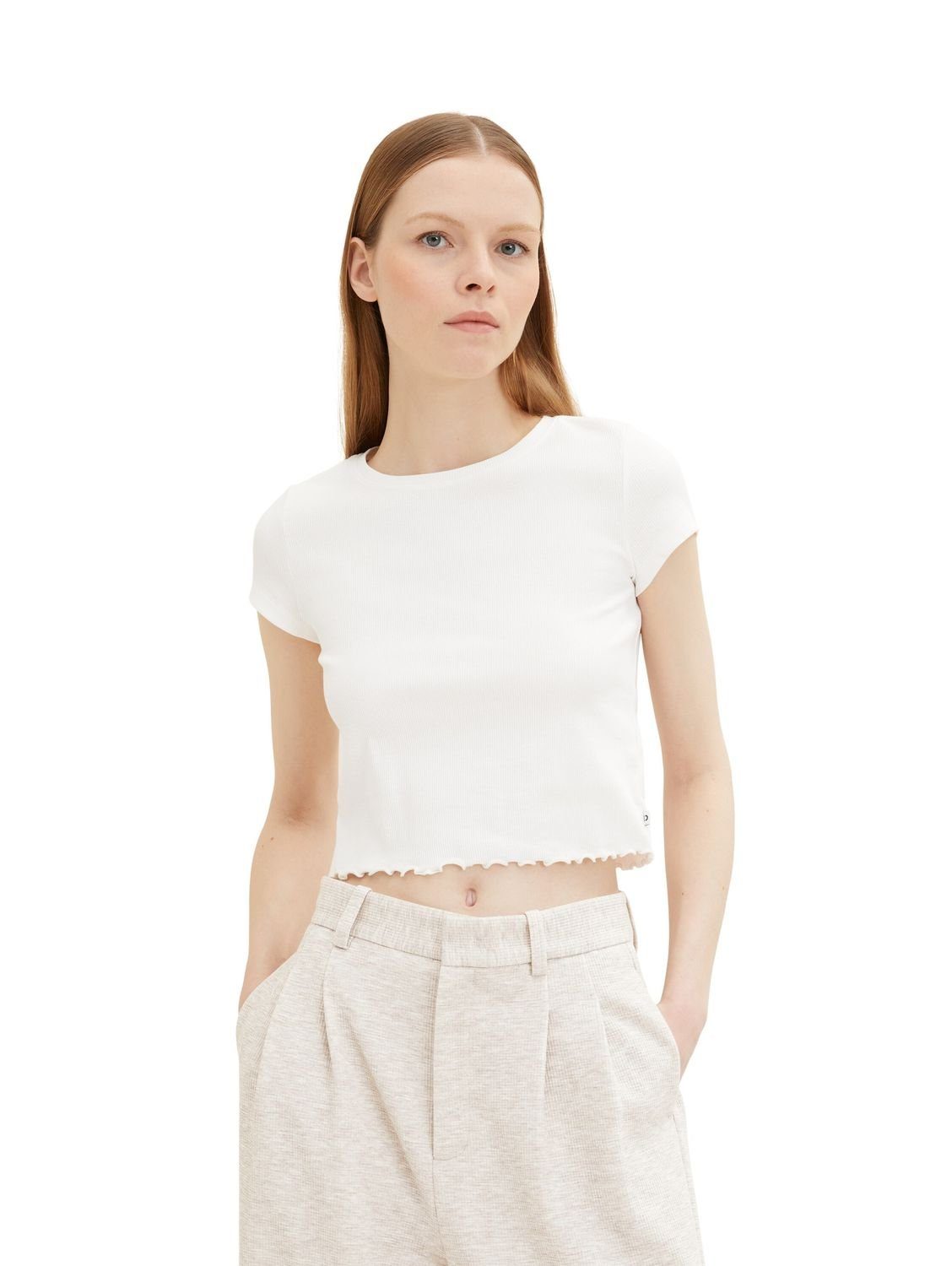 TOM TAILOR Denim T-Shirt RIB BABY (1-tlg) mit Stretch