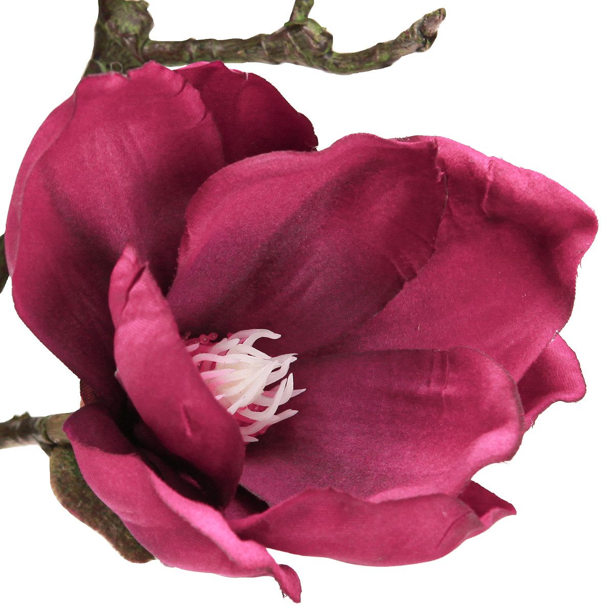 Kunstblume Kunstmagnolie Zweig Bordeaux Blüten Deko günstig online kaufen